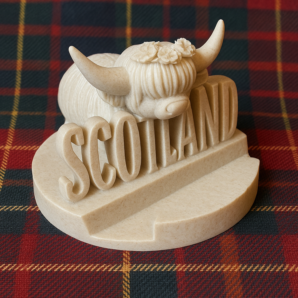 Highland Cow phone stand